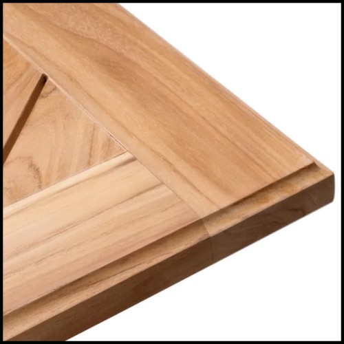Table à manger d'extérieur 24 - Bell Rive - Elegant outdoor dining table with a wooden finish - Pacific Compagnie.