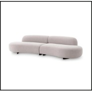 Canapé d'extérieur 24 - Björn - Light gray outdoor sofa with pine wood and black base - Pacific Compagnie.
