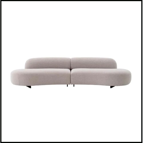 Canapé d'extérieur 24 - Björn - Eichholtz brand outdoor sofa in light gray with pine wood frame - Pacific Compagnie.