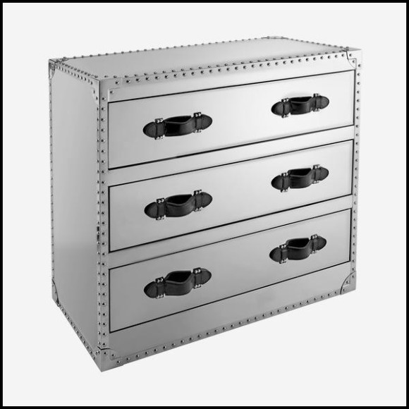 Commode HOWARD-36, en bois et  aluminium 