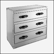 Commode HOWARD-36, en bois et  aluminium 