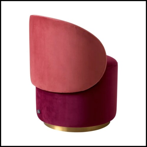 Chaise 24 - Greer Red | Low Dining Chair Eichholtz - Greer Red - Red accent chair for dining areas - Pacific Compagnie.