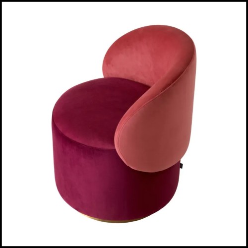 Chaise 24 - Greer Red | Low Dining Chair Eichholtz - Greer Red - Eichholtz designer chair in bold red - Pacific Compagnie.