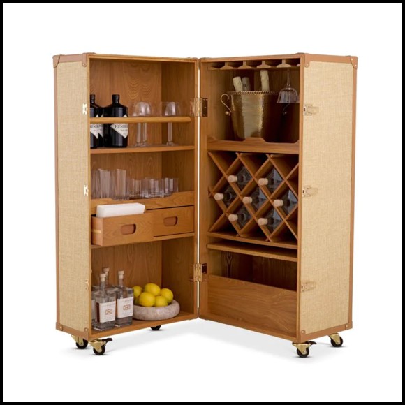 Wine Cabinet 24 - Martini Bianco rattan look