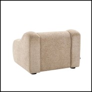 Fauteuil 24 - Carbone - Carbone armchair featuring pine wood and Lyssa Sand fabric - Pacific Compagnie.