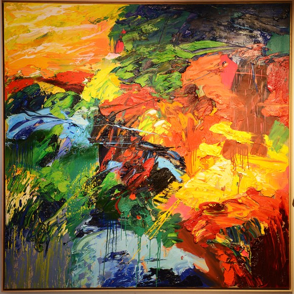 Peinture PC - Le Silence du Soleil - Gérard Stricher - Décoration murale - Pacific Compagnie.