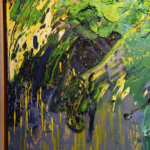 Peinture PC - Le Silence du Soleil - Gérard Stricher - Toile abstraite - Pacific Compagnie.