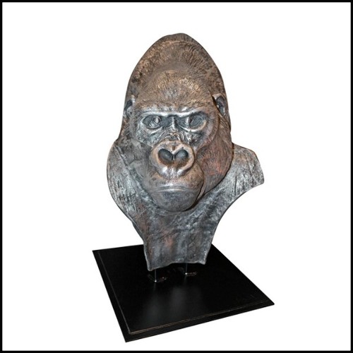 Sculpture Buste de Gorille...