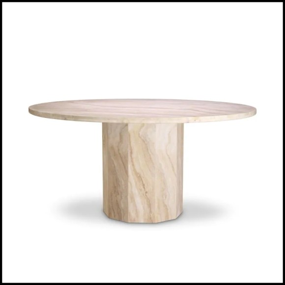 Dining Table 24 - Florence | Florence - Dining table 24, Travertine - Pacific Compagnie.