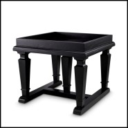 Table d'Appoint 24 - Americana - Americana side table with black veneer and Mindi wood details - Pacific Compagnie.