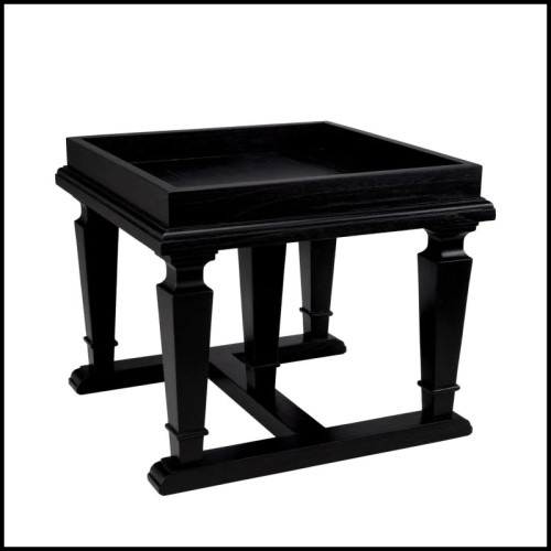 Table d'Appoint 24 - Americana - Eichholtz side table with black veneer finish - Pacific Compagnie.