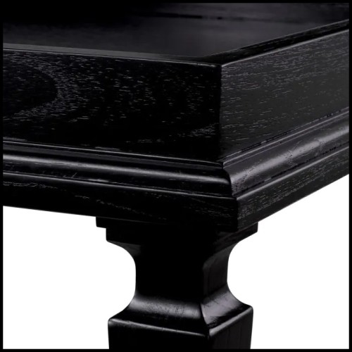 Table d'Appoint 24 - Americana - Mindi wood and black veneer side table combination - Pacific Compagnie.