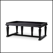 Table basse 24 - Americana - Minimalist coffee table with Mindi wood and black veneer finish, ideal for modern homes - Pacific C
