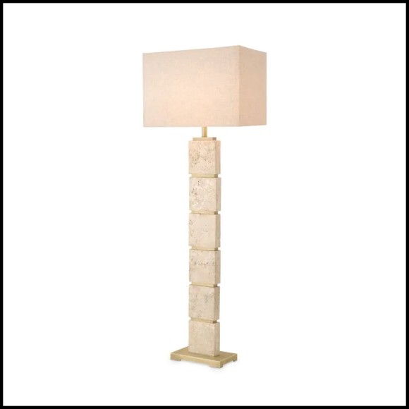 Lampadaire 24 - Newton Travertine - Design Pacific Compagnie.