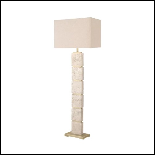 Lampadaire 24 - Newton Travertine - Salon moderne - Pacific Compagnie.
