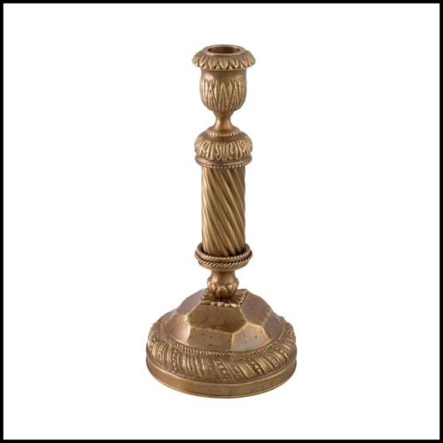 Candle Holder  24 - Carnier - Vintage Brass - Pacific Compagnie.