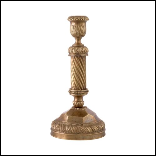 Candle Holder  24 - Carnier - Vintage Brass - Pacific Compagnie.
