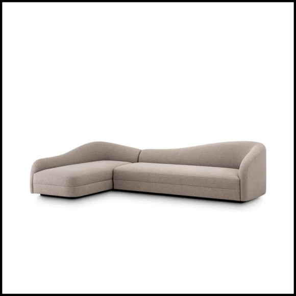 Canapé 24 - Divisadero Lounge | Sofa Divisadero - Contemporary sofa with black base and grey upholstery - Pacific Compagnie.