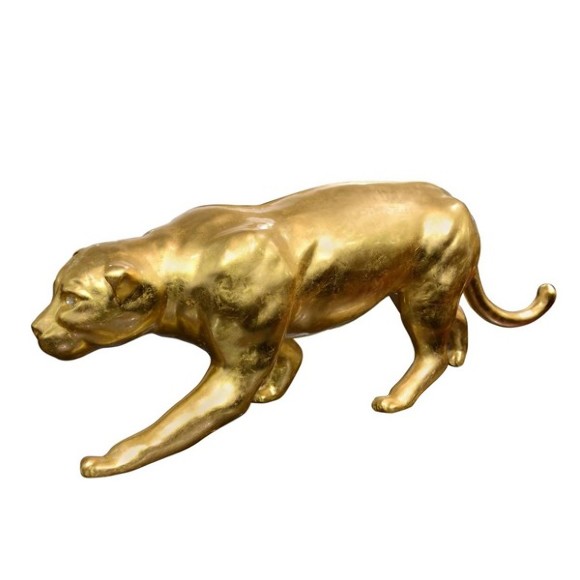 Sculpture PC - Panthère Or - Design animalier - Pacific Compagnie.