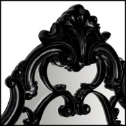 Miroir 24 - Chippendale - Mahogany wood framed mirror with Chippendale style and black finish, sophisticated furniture - Pacific