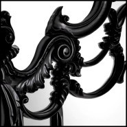 Miroir 24 - Chippendale, Eichholtz, noir, biseauté - Pacific Compagnie.