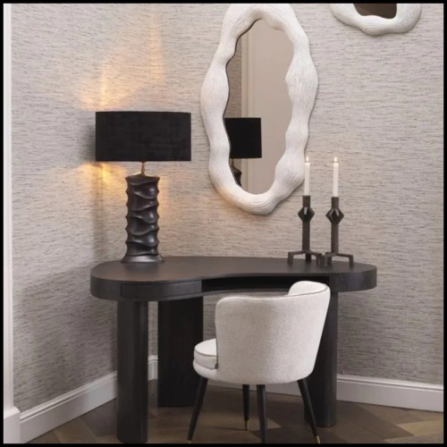 Miroir 24 - Genta S - White-bronze finish decorative mirror - Pacific Compagnie.