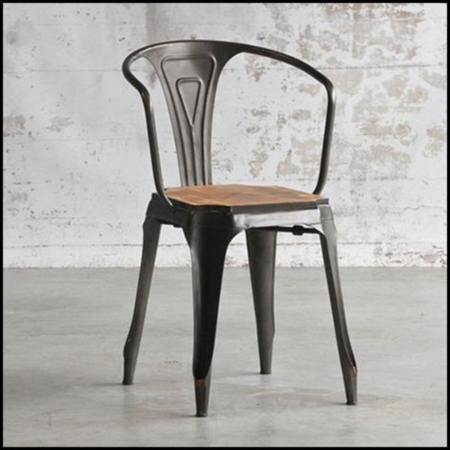 Armchair Manufactori - mob. En acier brut - Multipl's Wood