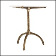 Table à manger 24 - Cortina ronde - Luxurious white marble dining table with Cortina design - Pacific Compagnie.