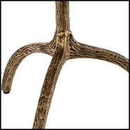 Table à manger 24 - Cortina ronde - Classic Eichholtz dining table with white marble and vintage brass details - Pacific Compagn