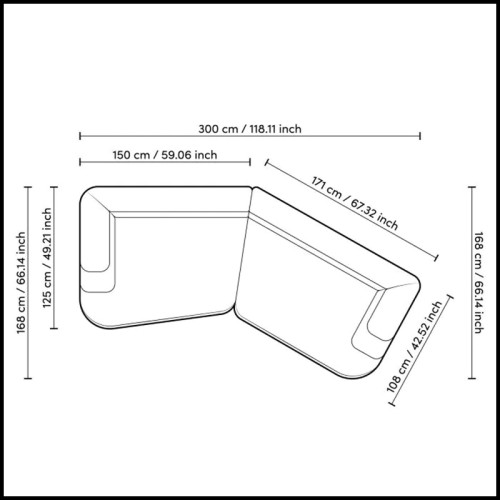 Canapé 24 - Malaga L - Pacific Compagnie.