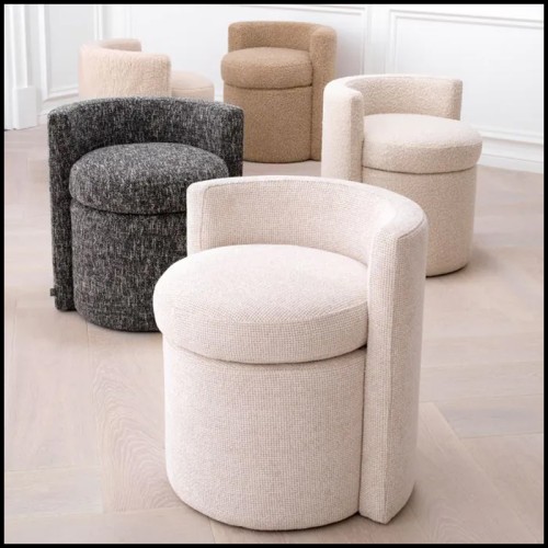 Arcadia White Stool - Eichholtz
