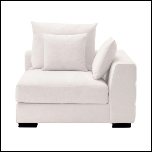 Canapé 24 - Clifford corner - Elegant living room corner sofa in pine wood and black feet design - Pacific Compagnie.