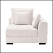 Canapé 24 - Clifford corner - Elegant living room corner sofa in pine wood and black feet design - Pacific Compagnie.