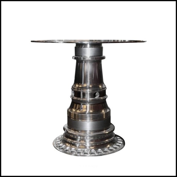 Table d'appoint PC - Boeing 747 - Overview of Boeing 747 side table with titanium gearing engine and aviation inspiration - Paci