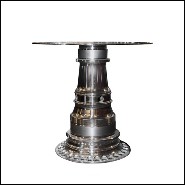 Table d'appoint PC - Boeing 747 - Overview of Boeing 747 side table with titanium gearing engine and aviation inspiration - Paci