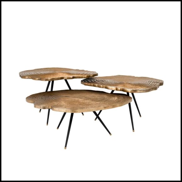 Table basse 24 - Quercus lot de 3 - Esprit nature - Pacific Compagnie.