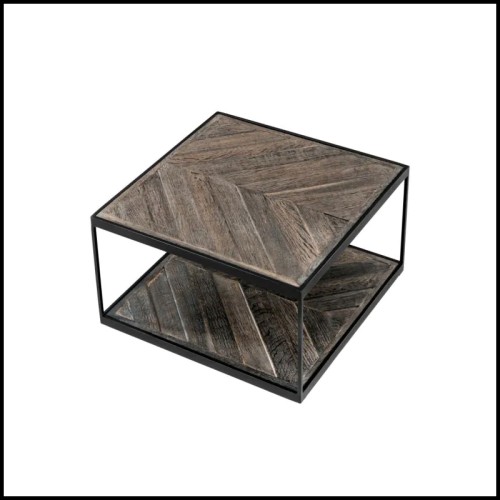 Table d'Appoint 24 - La Varenne - Bois patiné - Pacific Compagnie.