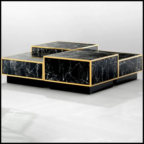 Table basse 24 - Concordia lot de 4 - Tables laquées - Pacific Compagnie.