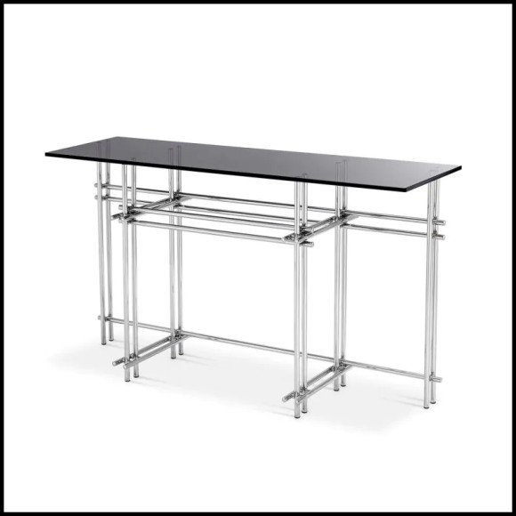 Console 24 - Quinn Steel | Console Table Eichholtz - Quinn Steel - Stylish steel console table for modern homes - Pacific Compag