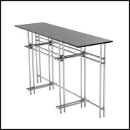 Console 24 - Quinn Steel | Console Table Eichholtz - Quinn Steel - Sleek console table with industrial touch - Pacific Compagnie