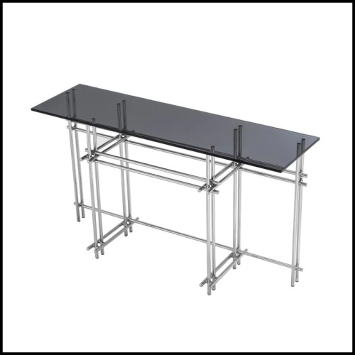 Console 24 - Quinn Steel | Console Table Eichholtz - Quinn Steel - Quinn Steel console with minimalist design - Pacific Compagni