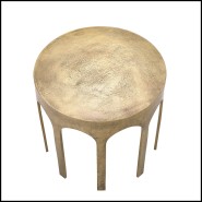 Table d'appoint 24 - Gardini - Elegant side table with vintage brass finish - Pacific Compagnie.