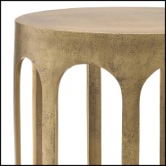 Table d'appoint 24 - Gardini - Stylish Gardini side table in aluminium with brass finish - Pacific Compagnie.