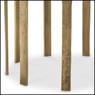 Table d'appoint 24 - Gardini - Vintage brass finished side table with sleek aluminium design - Pacific Compagnie.