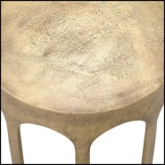 Table d'appoint 24 - Gardini - Luxurious aluminium side table with distinctive vintage brass accent - Pacific Compagnie.