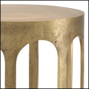 Table d'appoint 24 - Gardini - Aluminium and vintage brass side table with sophisticated design - Pacific Compagnie.