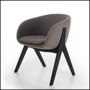 Chaise 163 - Oprah Ash Dark - Modern ash wood chair with dark finish - Pacific Compagnie.