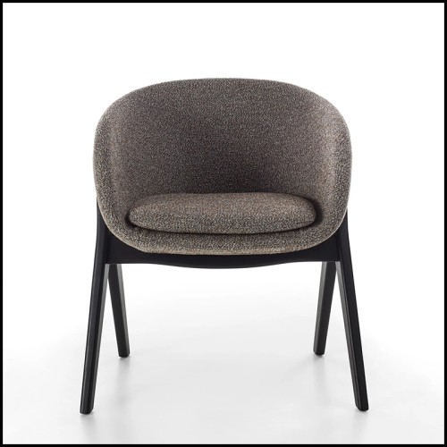 Chaise 163 - Oprah Ash Dark - Sleek ash wood chair with dark ash color - Pacific Compagnie.