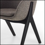 Chaise 163 - Oprah Ash Dark - Sturdy ash wood chair for kitchen table - Pacific Compagnie.