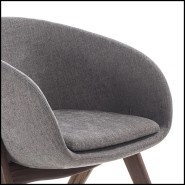 Chaise 163 - Oprah Walnut - luxury dining chair - Pacific Compagnie.